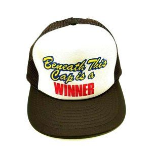 Trucker Hat Cap Beneath This Cap is a Winner Snapback String by Speedway (DM2)